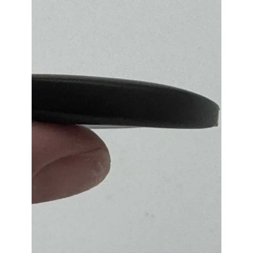 Modern Two Tone Teardrop‎ Keychain Black Silver Tone Metal Minimalist Fob Mirror
